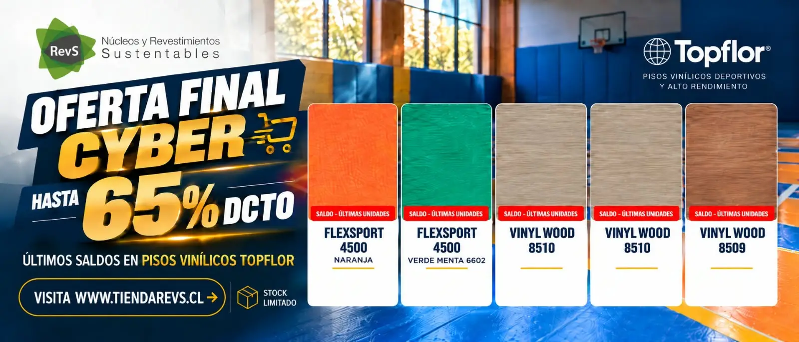 Oferta Final Cyber: últimos saldos en pisos vinílicos Topflor